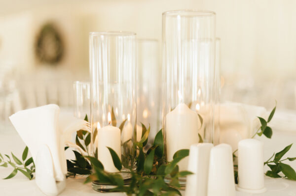 Cylinder szklany | świecznik lub wazon | średni